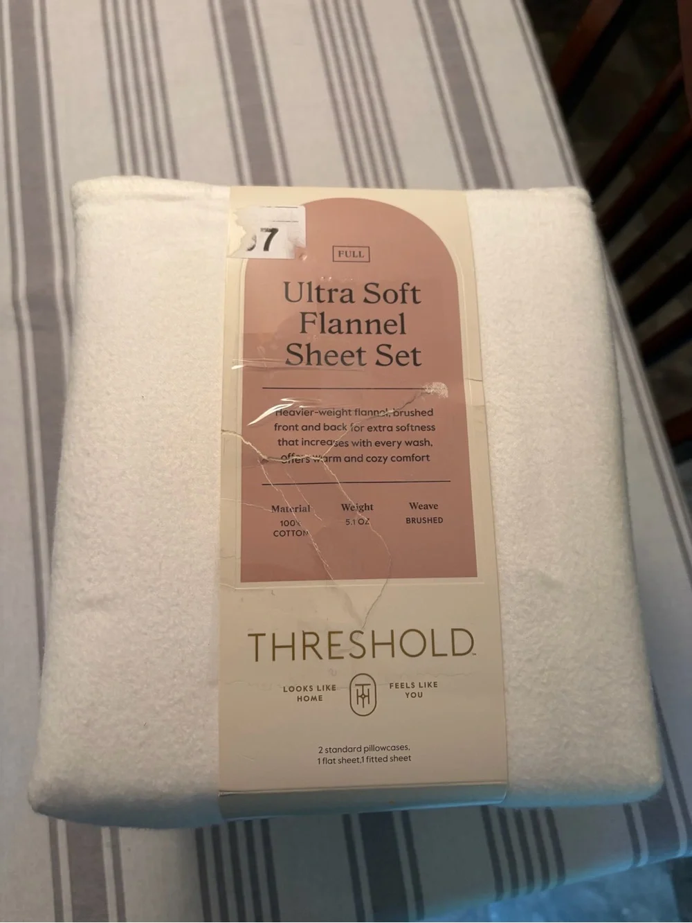 Threshold White flannel sheet set